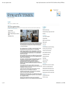 Art raze against time_Villa Alicia_Straits Times Singapore