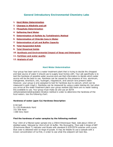 Hard Water Determination