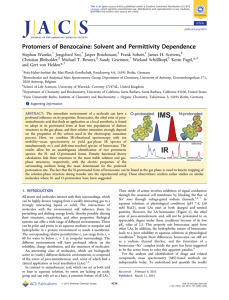 Protomers of Benzocaine: Solvent and Permittivity Dependence
