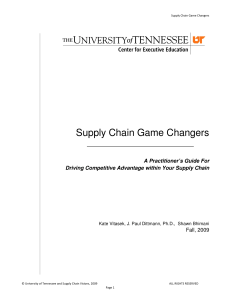 Supply Chain Game Changers