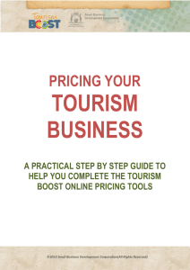 Costing and Pricing your tourism business
