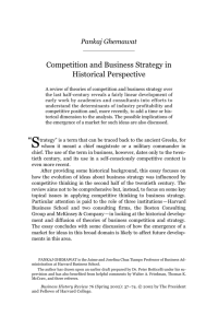 Competition and Business Strategy in Historical Perspective