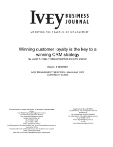 Winning customer loyalty is the key to a winning CRM strategy