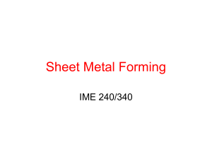 Sheet Metal Forming - Personal Web Pages