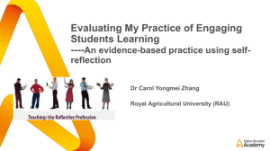 Evaluating My Practice of Engaging Students Learning