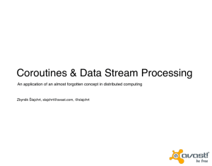 Coroutines & Data Stream Processing