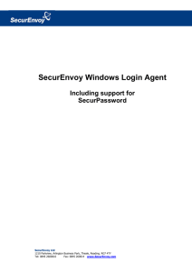 Installation and Admin guide for SecurEnvoy Windows Login Agent