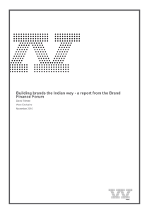 Building brands the Indian way - a report from the Brand Finance