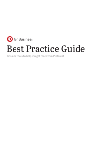 Best Practice Guide - Pinterest for Business