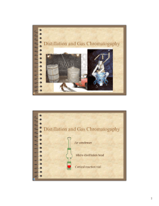 Distillation and Gas Chromatogaphy Distillation and Gas
