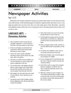 Newspaper Activities - Oklahoma Press Association