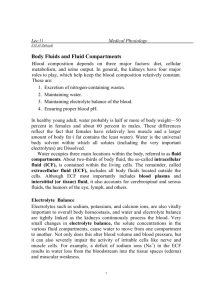 Body Fluids and Fluid Compartments