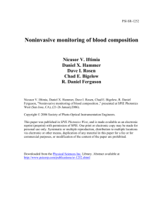 Noninvasive monitoring of blood composition