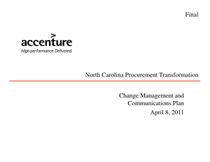 North Carolina Procurement Transformation Final Change