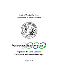 Report on the North Carolina Procurement Transformation Project