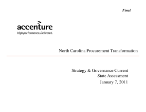 North Carolina Procurement Transformation Strategy & Governance