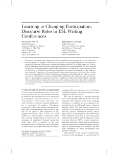 Learning as Changing Participation