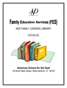 ASD Family Lending Library - American School for the Deaf