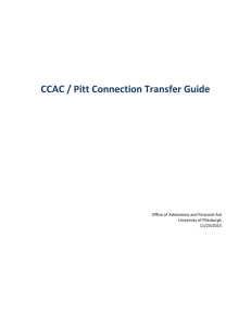 CCAC / Pitt Connection Transfer Guide