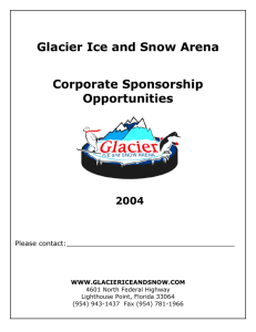 Glacier Ice and Snow Arena Corporate Sponsorship Opportunities