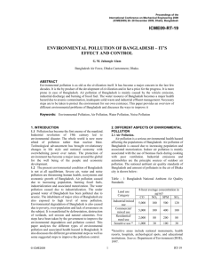 environmental pollution of bangladesh – it's effect and control