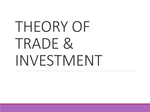 theory of trade & investment