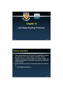 Chapter 10 Link-State Routing Protocols