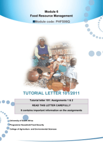 TUTORIAL LETTER 101/2011