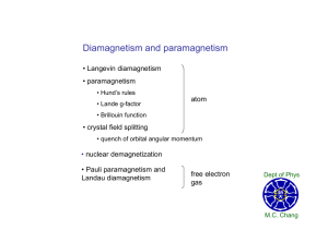 Diamagnetism and paramagnetism