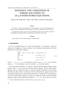 EXISTENCE AND UNIQUENESS OF STRONG SOLUTIONS TO 2D