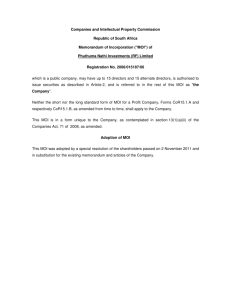 Memorandum of Incorporation - Phuthuma Nathi Investments (RF)