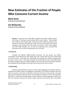 New Estimates of the Fraction of People Who Consume
