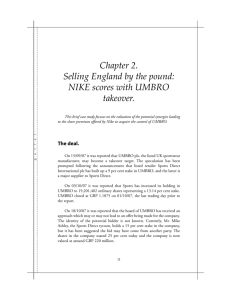 Chapter 2. Selling England by the pound: NIKE scores with UMBRO