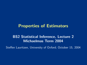 Properties of Estimators