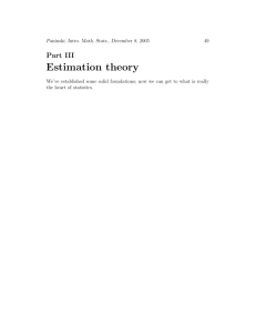 Estimation theory