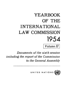Yearbook of the International Law Commission 1954 Volume II