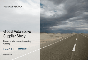 Global Automotive Supplier Study