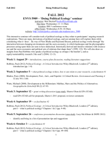 ENVS 5909 syllabus Fall 2012