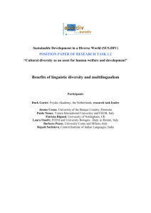 Benefits of linguistic diversity and multilingualism