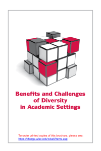 Benefits and Challenges of Diversity in Academic Settings