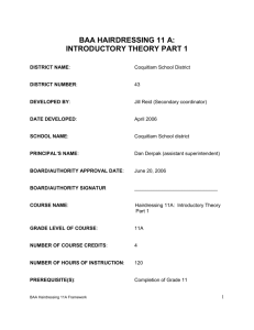 baa hairdressing 11 a: introductory theory part 1