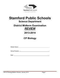 CP Biology Midterm Review Packet