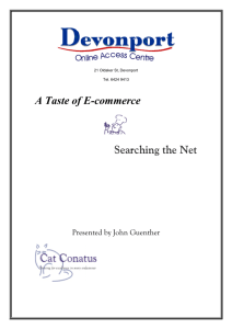 A Taste of E-commerce Searching the Net