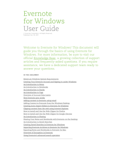 Evernote for Windows User Guide