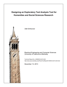 Designing an Exploratory Text Analysis Tool for Humanities and