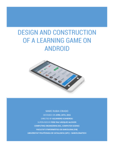 Design and construction of a learning game on android