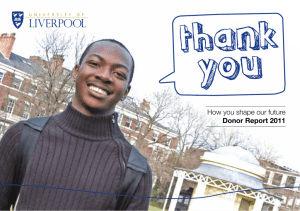 Donor Report 2011 - The University of Liverpool