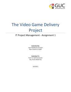 The Video Game Delivery Project