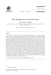 The classification of accident data