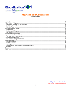 Migration and Globalization